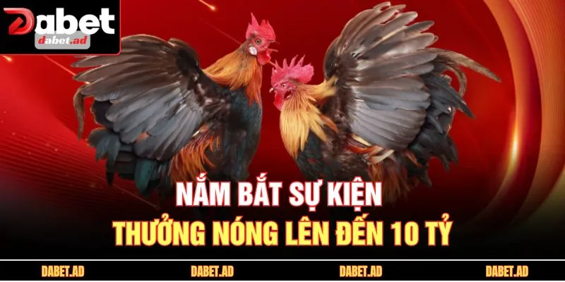 Nắm bắt sự kiện thưởng nóng lên đến 10 tỷ